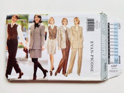 4207 BUTTERICK LONG PANEL JACKET, VEST, SKIRT,  PANTS PATTERN 14-18